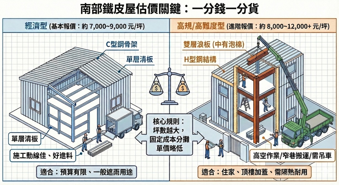 鐵皮屋如何計算報價