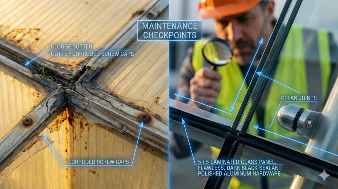 採光罩耐用年限跟保養有關